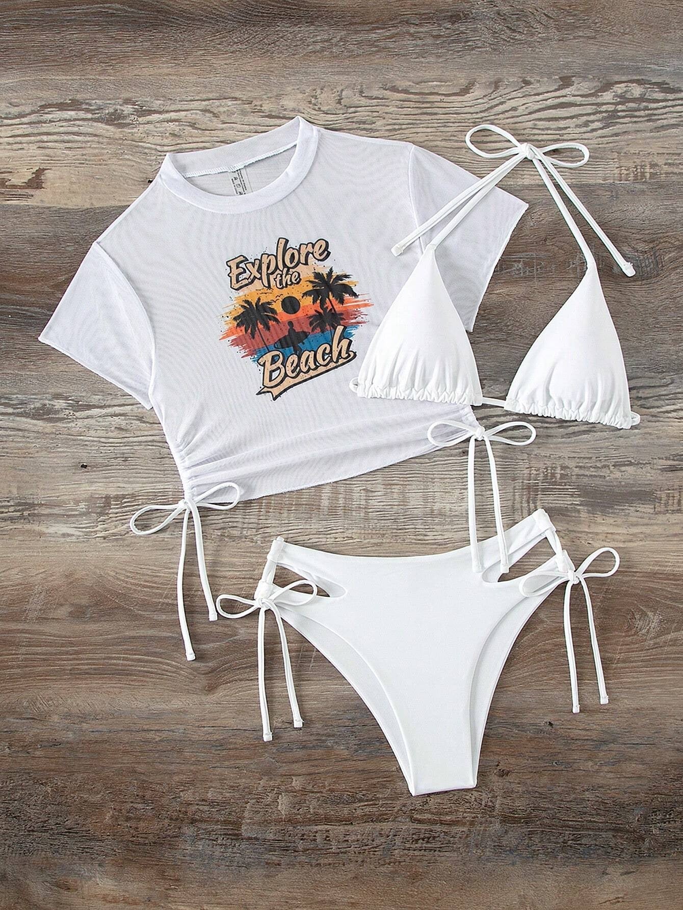 Ensemble bikini pour femme avec haut transparent et découpes berg-feldt