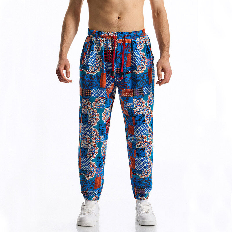 Herren Jogginghose mit modernem Patchwork-Design Berg-Feldt
