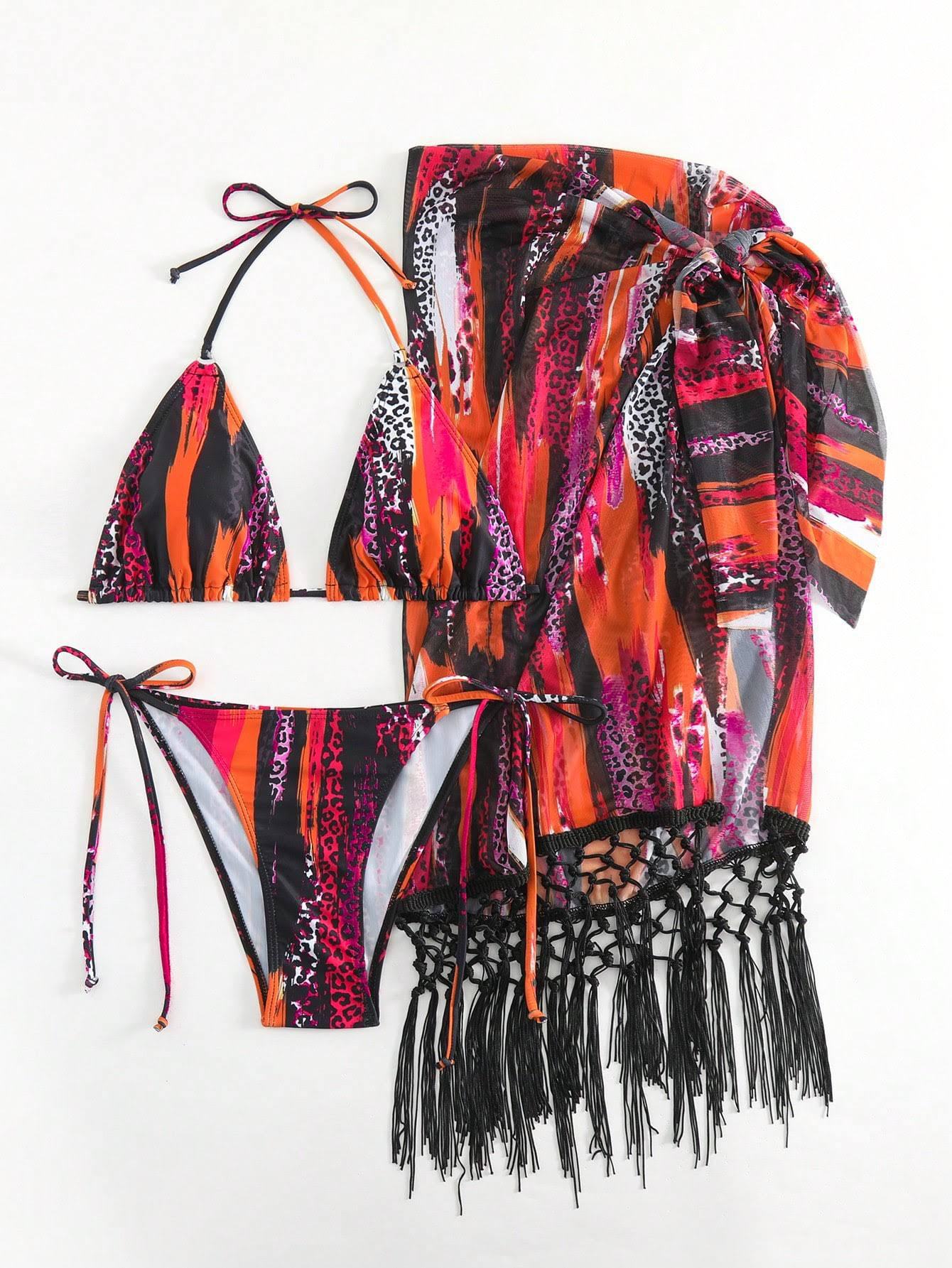 Eleganter Damen-Bikini mit modischem Animalprint und stylischen Knotendetails von berg-feldt