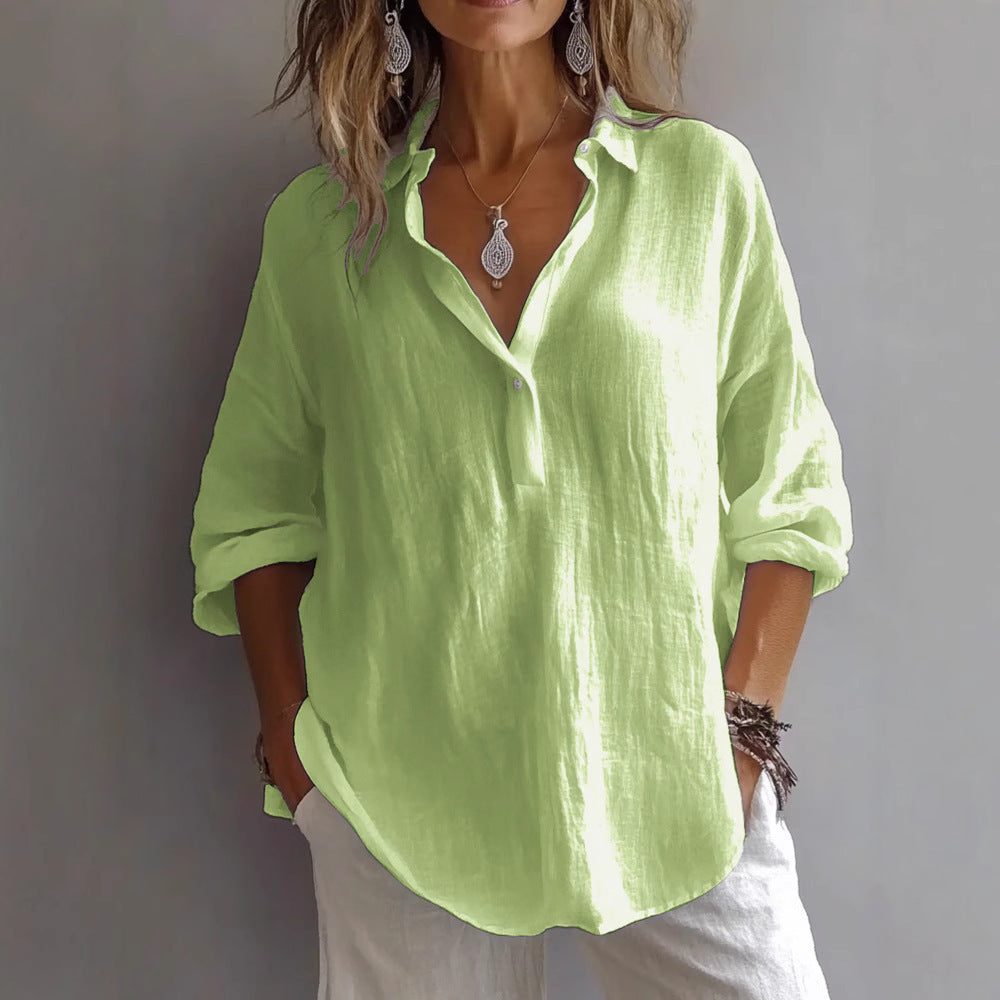 Berg-Feldt Blouse ample en lin boutonnée pour femme