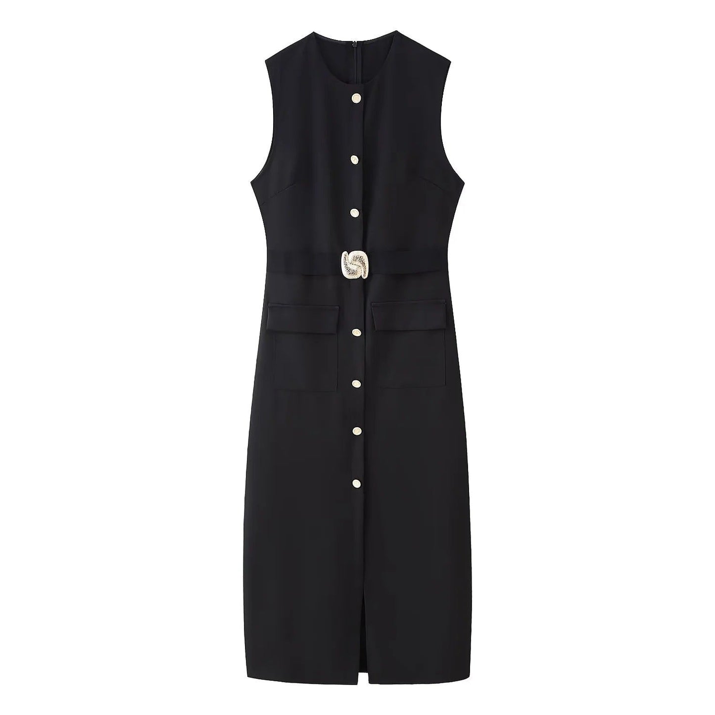Robe midi femme Berg-Feldt avec ceinture et poches
