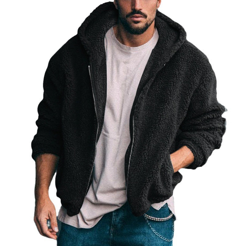 Herren weiche Fleece-Jacke mit hohem Kragen und praktischem Reißverschluss Berg-Feldt
