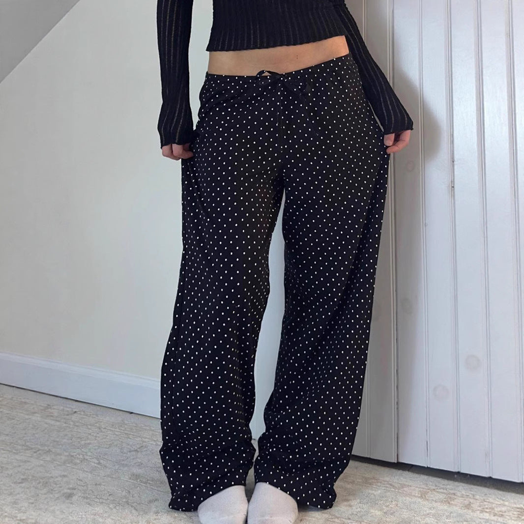 Pantalon large pour femme avec taille élastique et motif à pois élégant Berg-Feldt