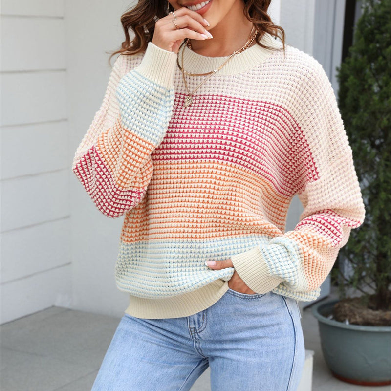 Berg-Feldt | Modischer Strickpullover Im Farbblockdesign