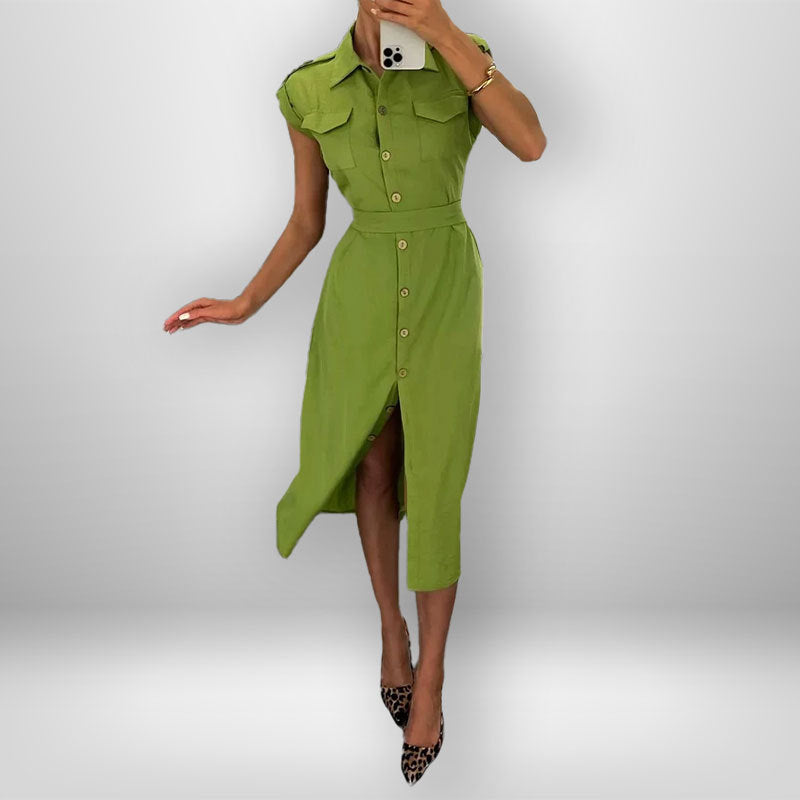 Baumwoll-Hemdkleid mit Gürtel von berg-feldt für Damen