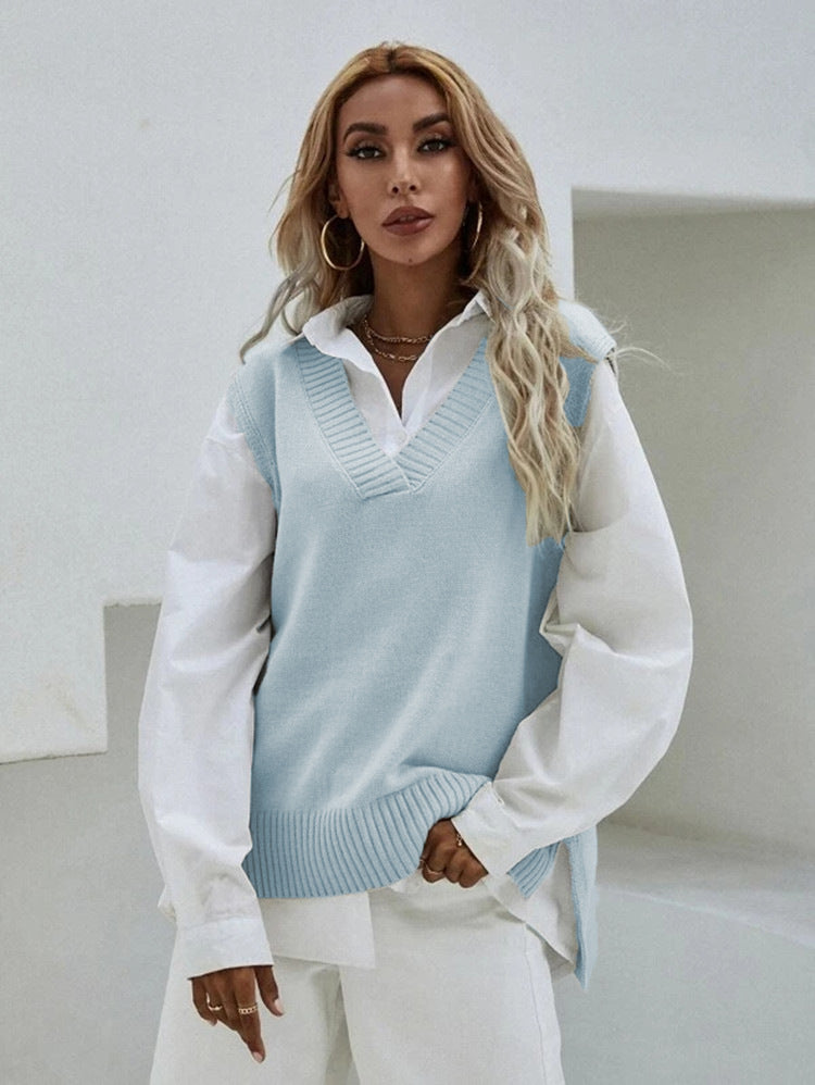 Cardigan femme en maille avec col en V et élégante structure côtelée Berg-Feldt