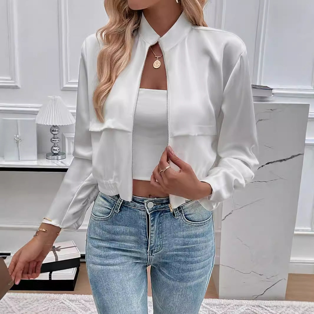 Veste courte élégante pour femme avec fermeture éclair de berg-feldt