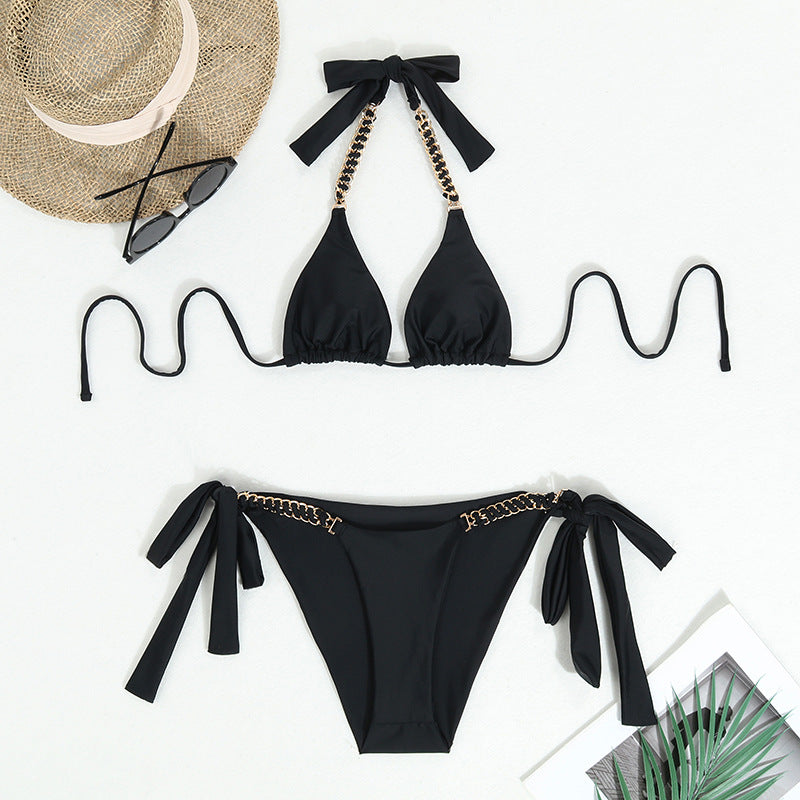 Berg-Feldt Ensemble de bikini pour femme avec maillons de chaîne réglables