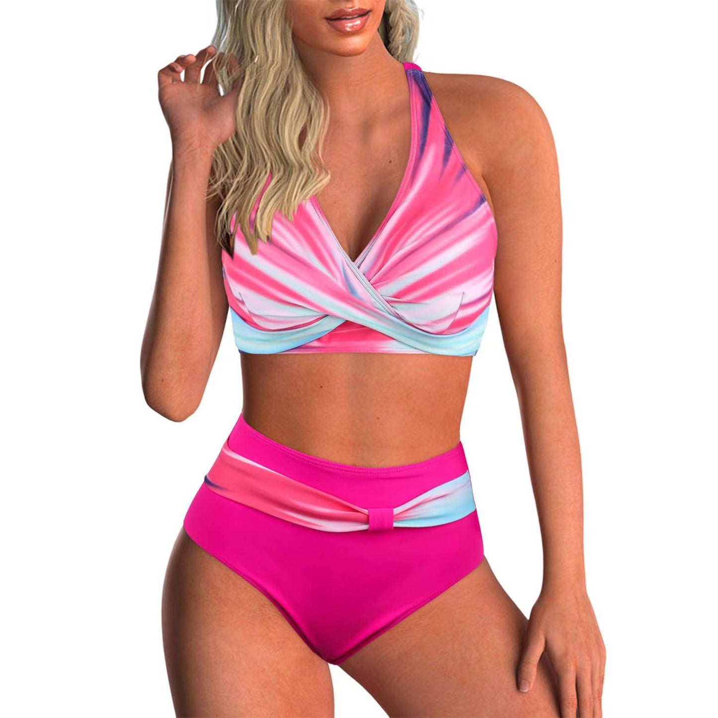 Haut de bikini cache-cœur et bas de bikini taille haute Berg-Feldt pour femme