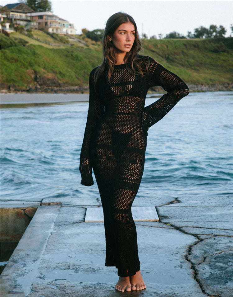 Berg-feldt Tunique Femme Manches Longues au Crochet