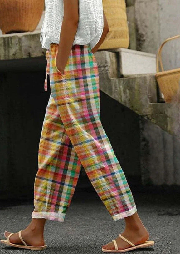 Pantalon carotte confortable en tissu léger pour femme de berg-feldt