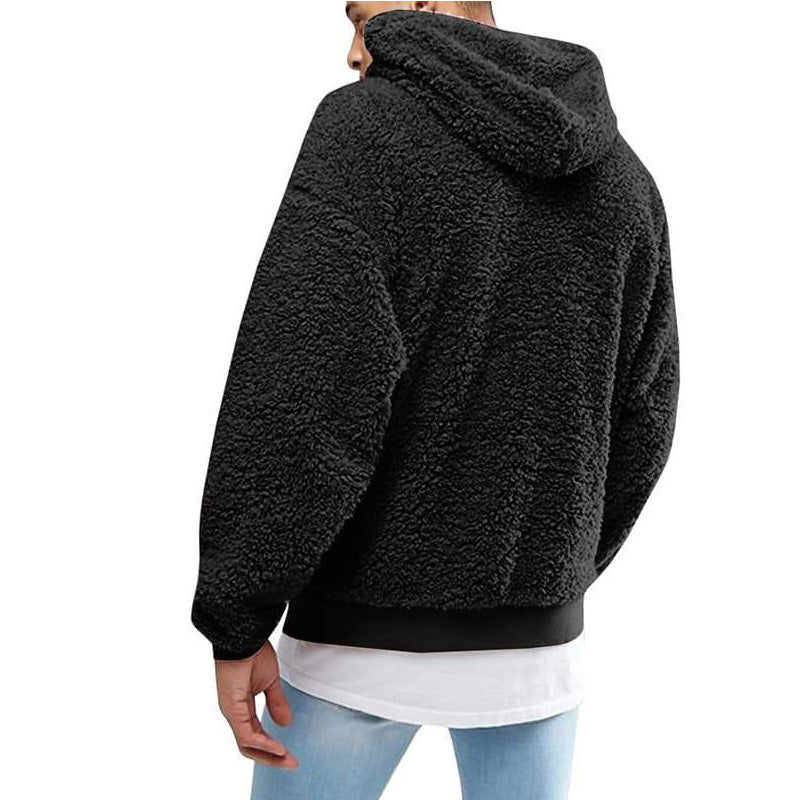 Sweat à capuche polaire douillet pour homme, col montant Berg-Feldt
