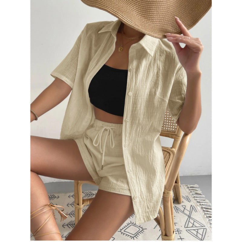Ensemble de loungewear chic pour femme, composé d'une chemise et d'un short légers et respirants Berg-Feldt