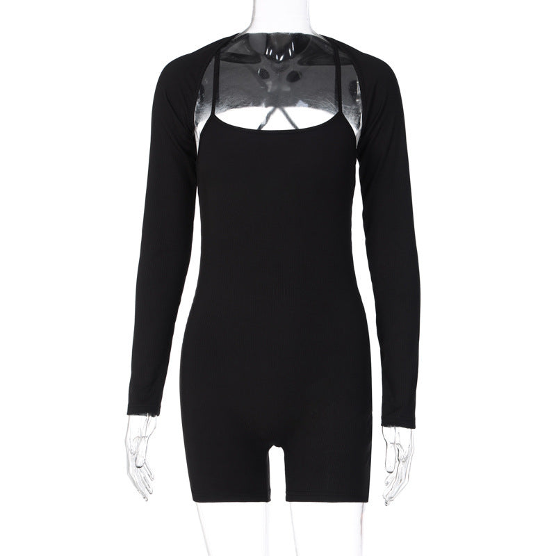 Combinaison sportive à manches longues pour femme, en matière stretch de qualité supérieure, coupe ajustée, de berg-feldt