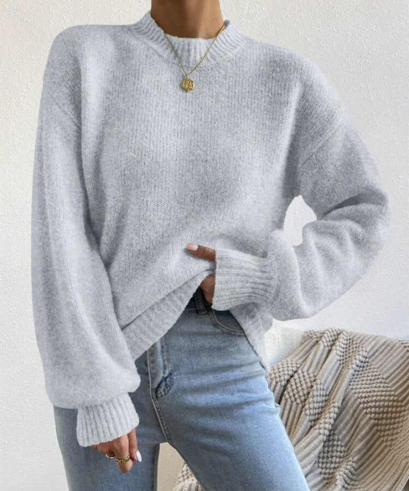Pull-over mode pour femmes avec col haut et tricot structuré Berg-Feldt