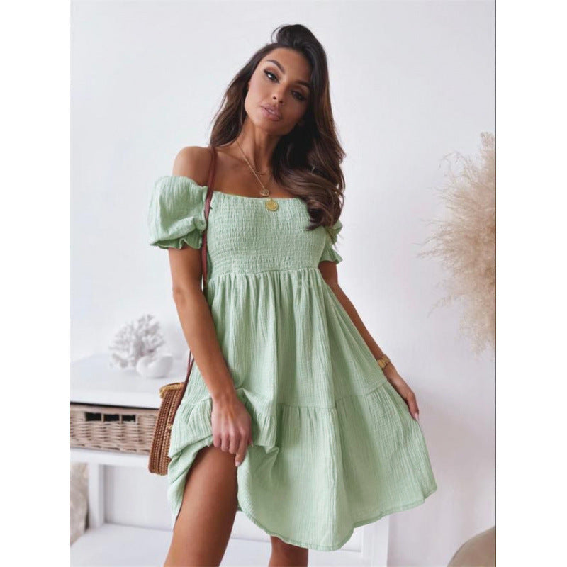 Mini-robe cache-cœur pour femme avec col Bardot berg-feldt