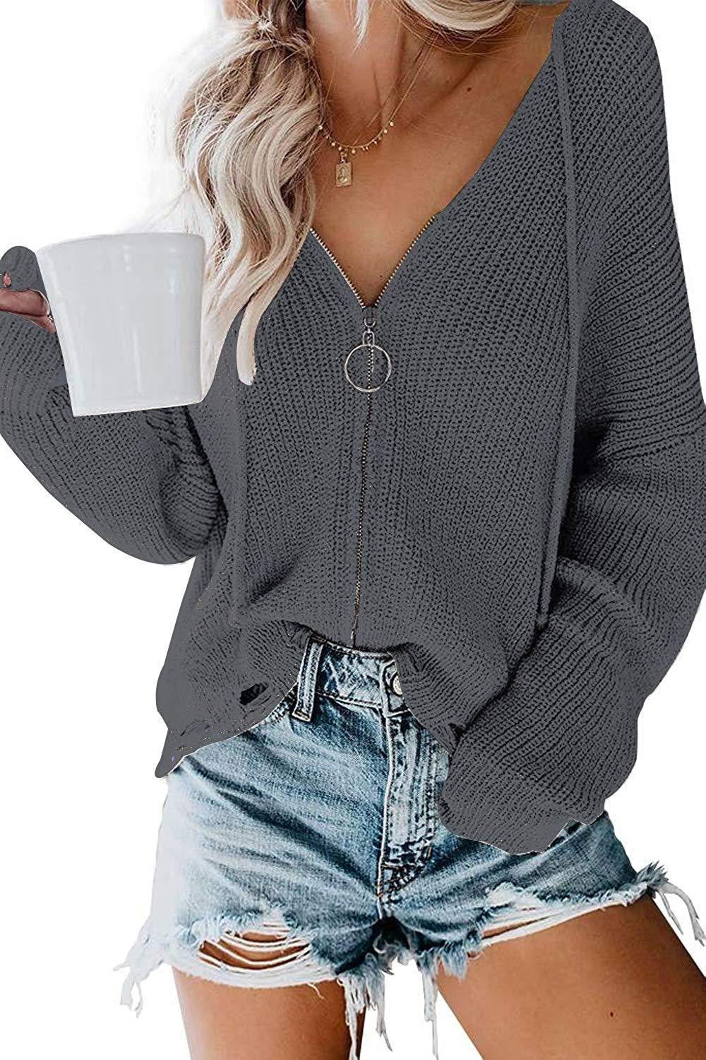 Women's Casual Sweater with Modern Zip and Wide Cut Berg-Feldt