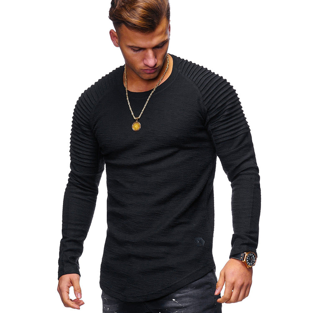 T-shirt à manches longues pour homme avec surface texturée et manches raglan Berg-Feldt