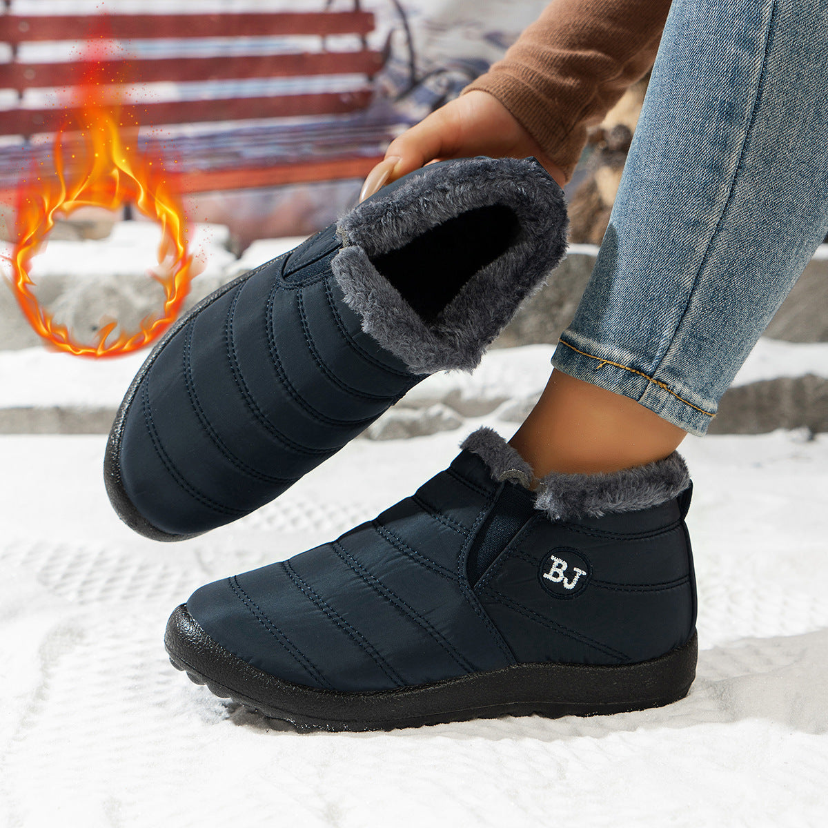 Bottes d'hiver confortables pour femmes avec doublure douillette et semelle antidérapante Berg-Feldt
