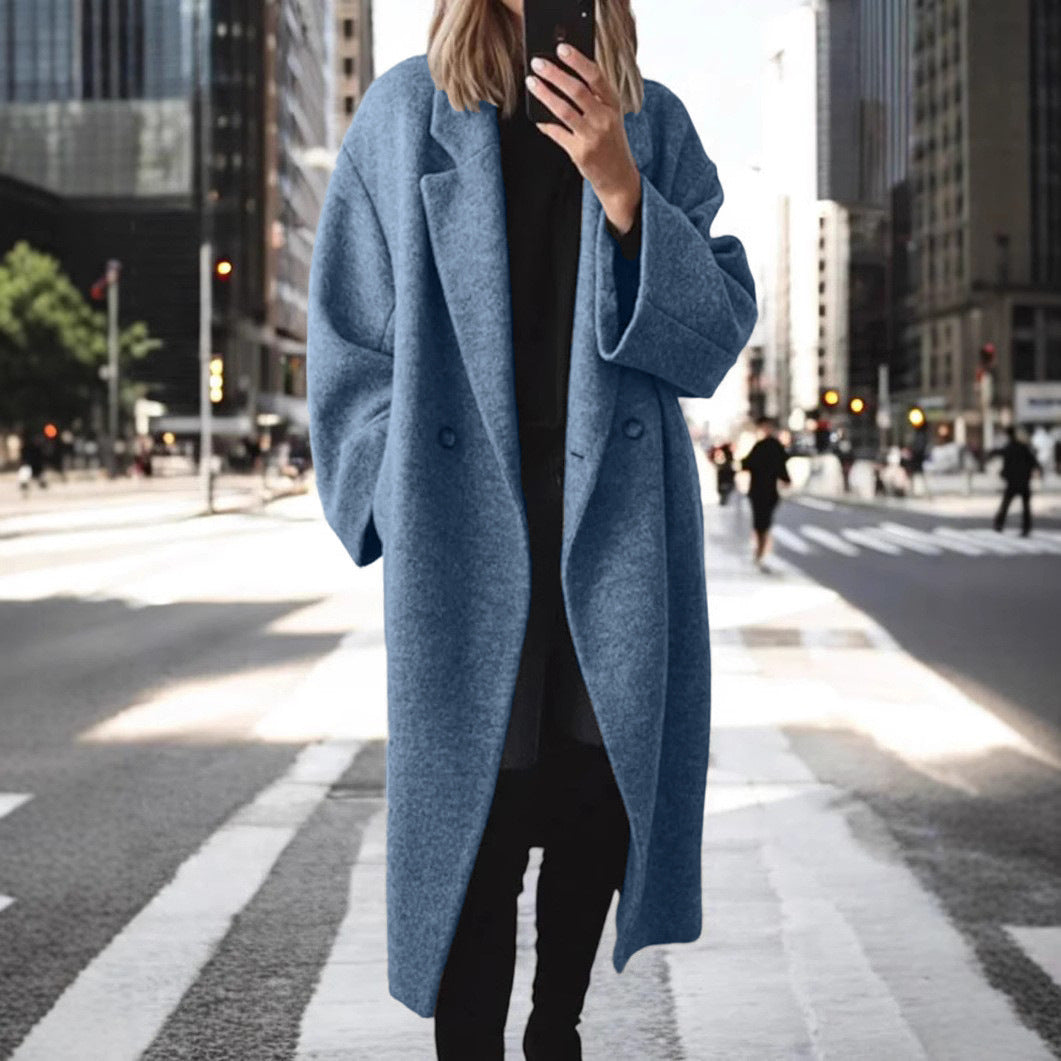 Manteau oversize en laine à double boutonnage pour femme Berg-Feldt