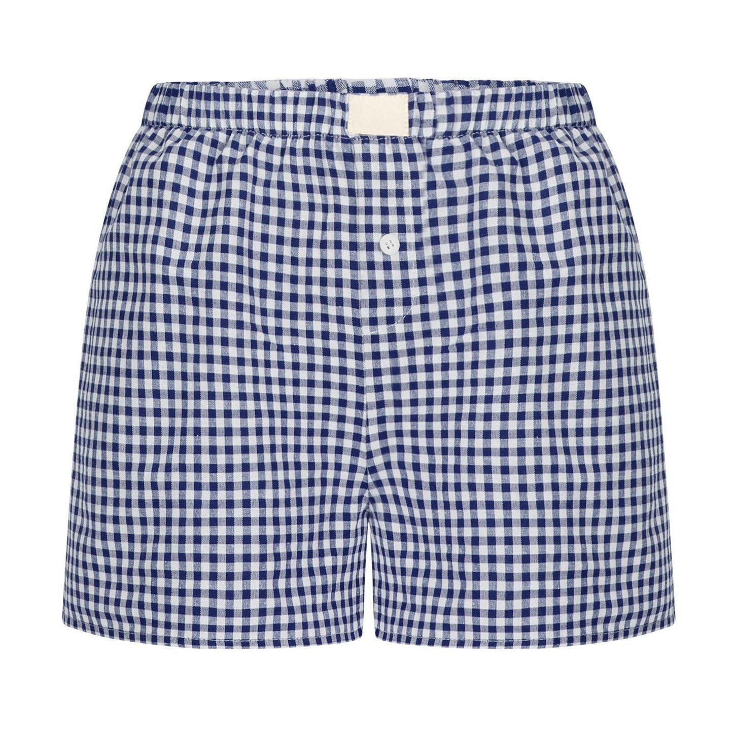 Baumwoll-Shorts für Damen, lässig, Gingham-Muster, berg-feldt