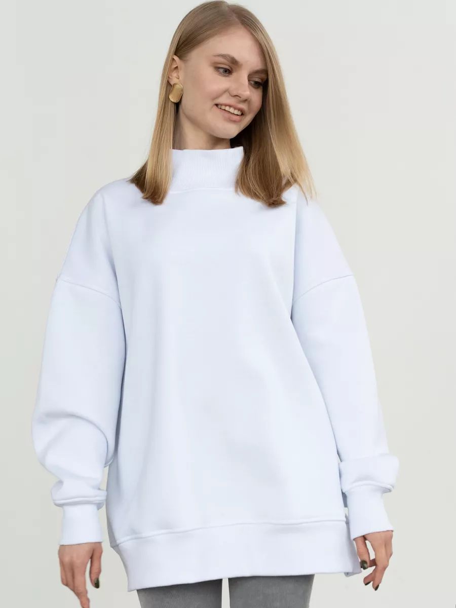 Weicher Damenpullover mit Rollkragen, Oversize-Schnitt und modernem Design von berg-feldt