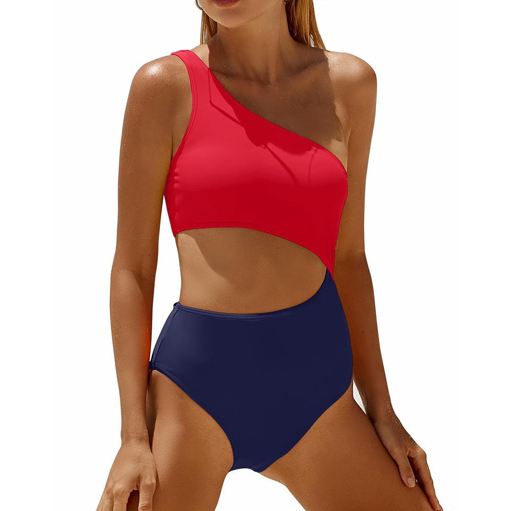 Maillot de bain berg-feldt pour femme, découpe latérale, une pièce