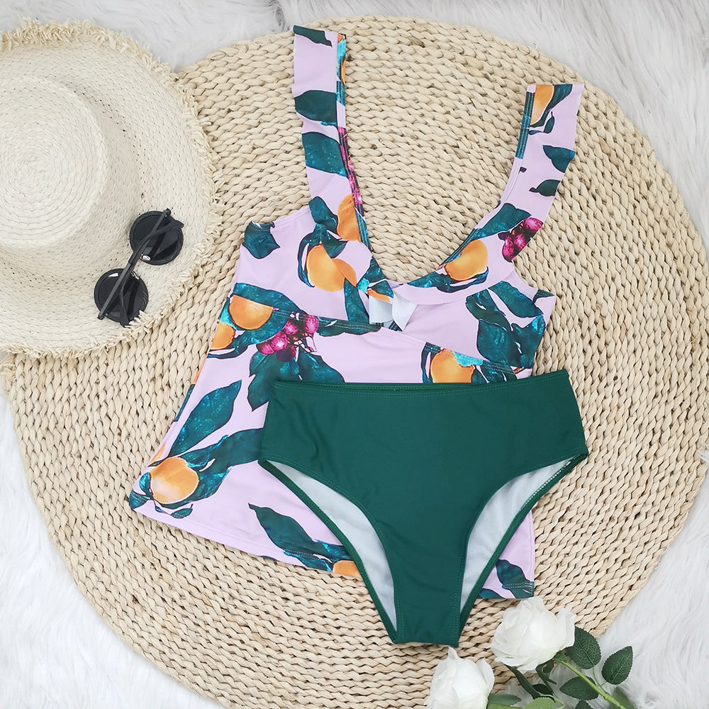 Haut de bikini fleuri deux pièces confortable pour femme par berg-feldt