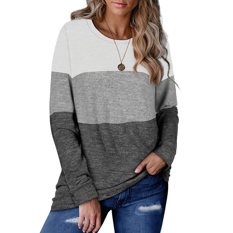 Berg-Feldt Pull en maille color block à manches longues pour femme