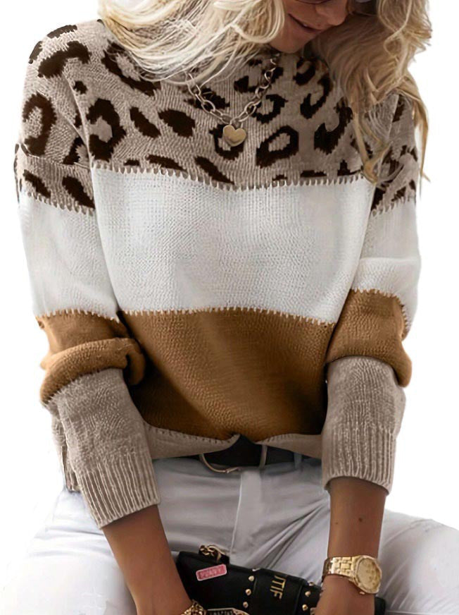 Pull-over chic pour femme, motif animalier, coupe décontractée Berg-Feldt