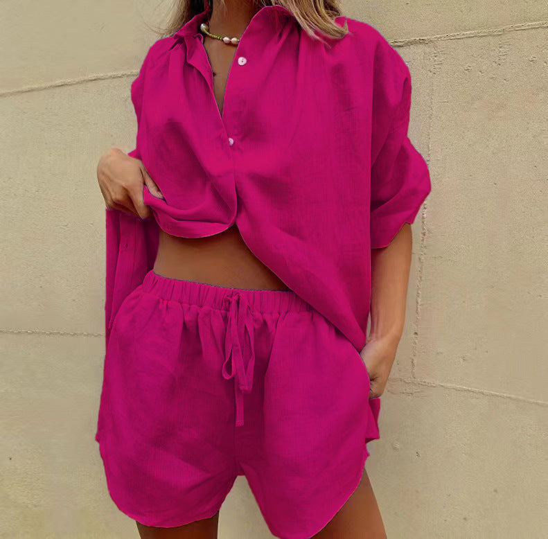 Ensemble de pyjama en lin décontracté pour femme à coupe confortable Berg-Feldt