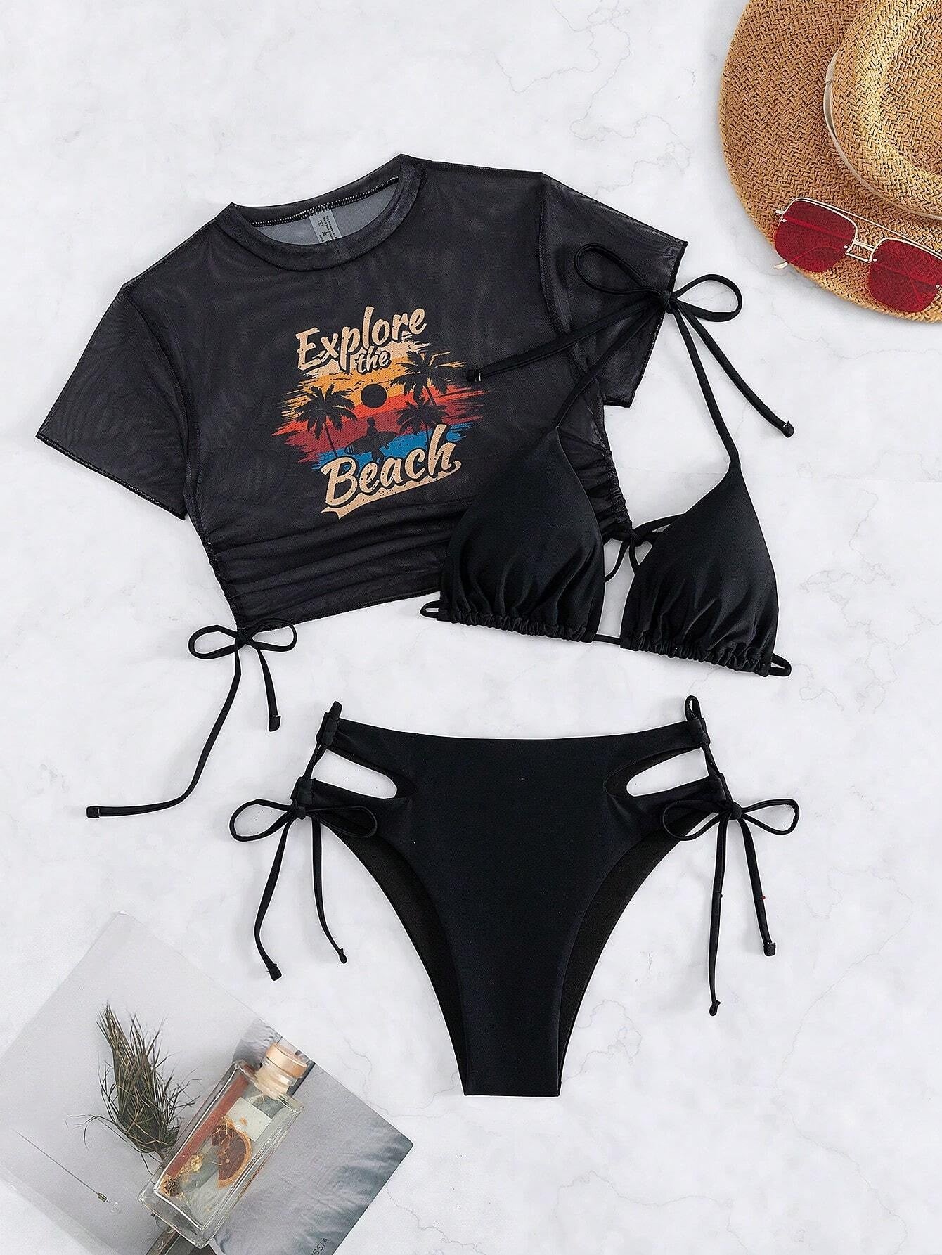 Berg-Feldt Ensemble de bikini et crop top femme avec découpes