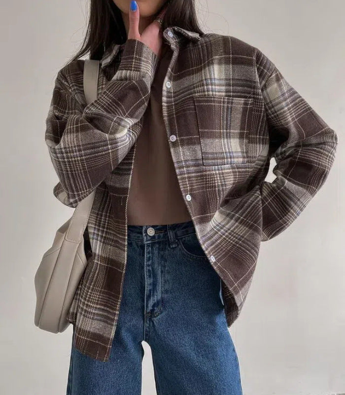 Women's Casual Flannel Overshirt by berg-feldt