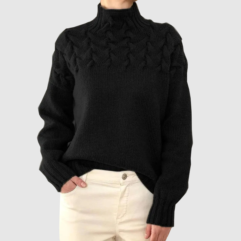 Berg-Feldt | Kabelstrick Rollkragenpullover mit Langen Ärmeln