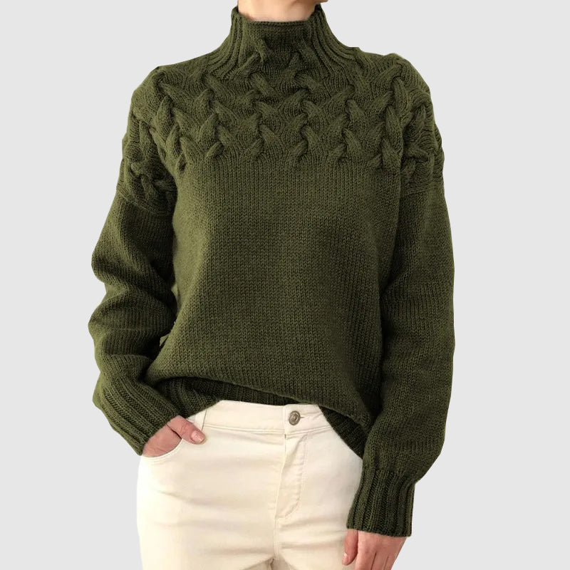 Berg-Feldt | Kabelstrick Rollkragenpullover mit Langen Ärmeln