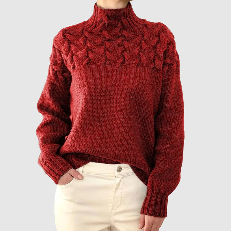 Berg-Feldt | Kabelstrick Rollkragenpullover mit Langen Ärmeln