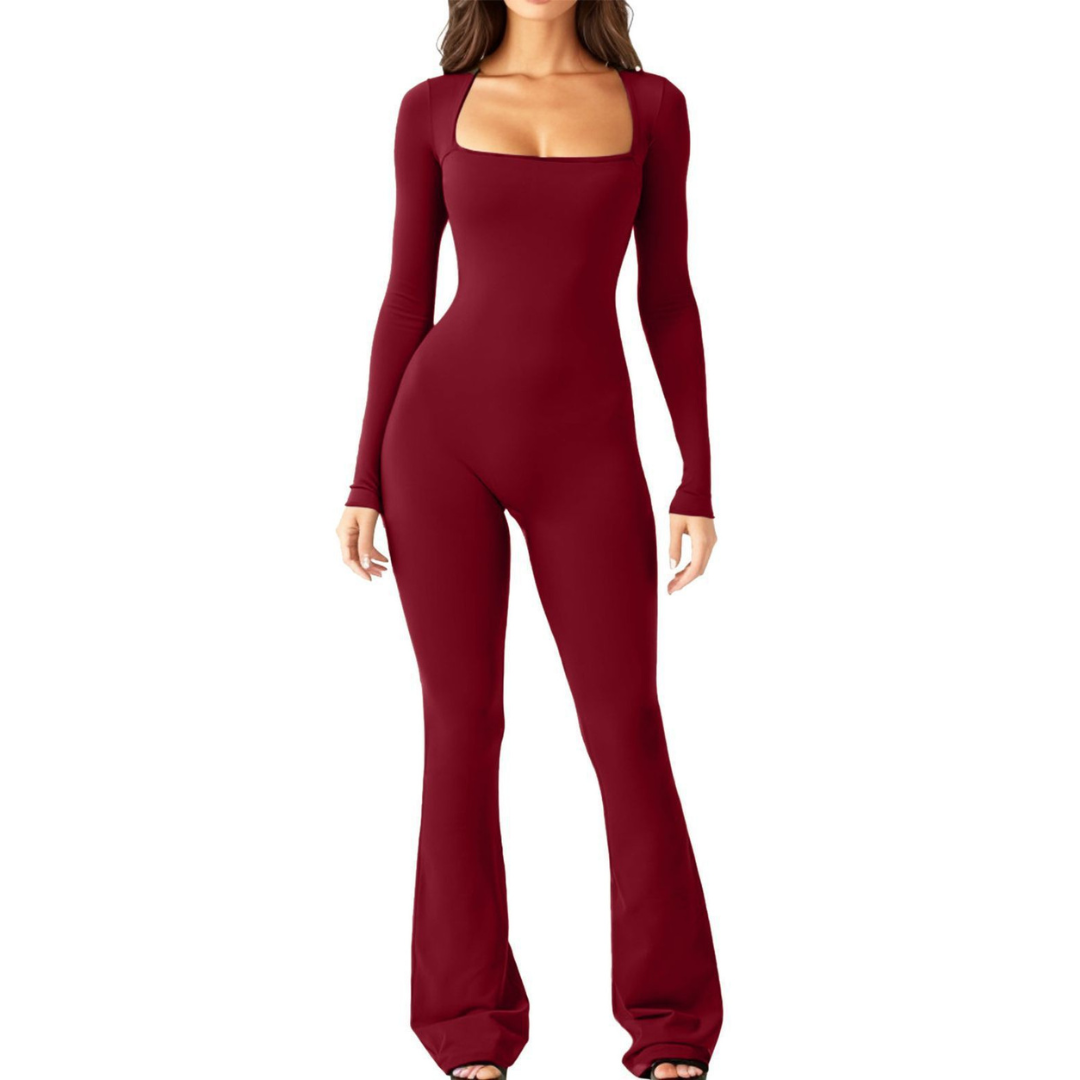 Combinaison Naria pour femme, coupe ajustée évasée