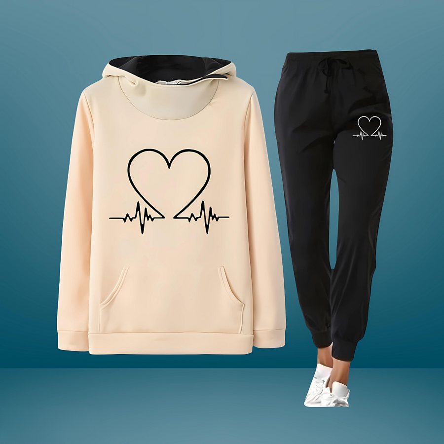 ANGELIKA: Sweatshirt und Joggerhose im Set