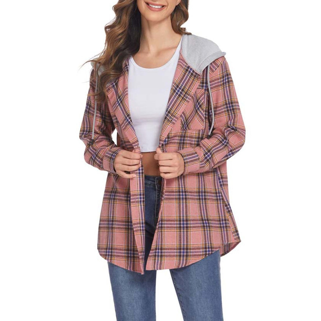 Berg-Feldt | Karierte Hemd mit Kapuze und Knöpfen Baumwolle/polyester Lässig und Trendy