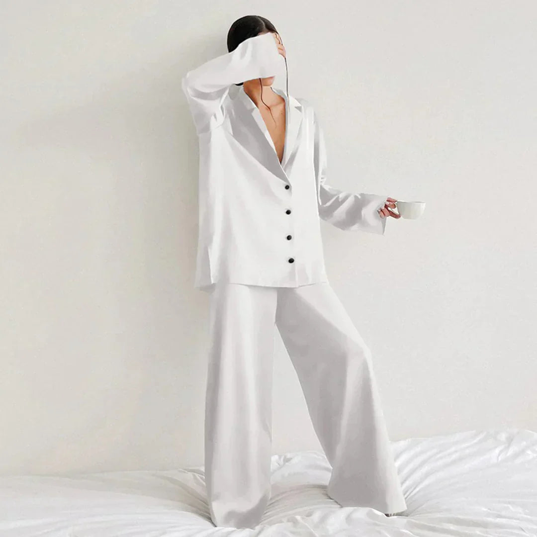 Berg-Feldt | Satin PyjamA-Satz mit Weitem Hose