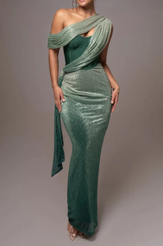 Celestina Draped Maxi Dress by berg-feldt