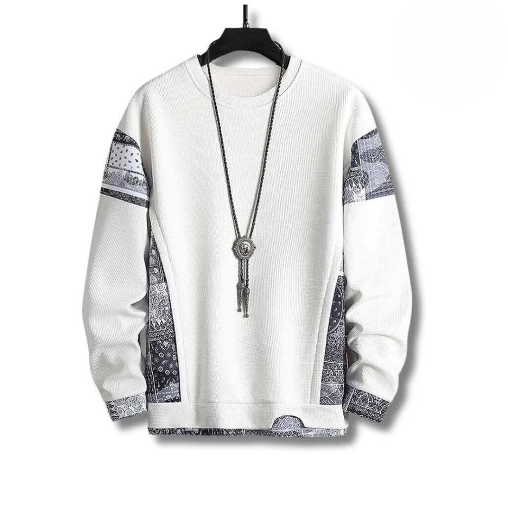 Pull Rhett élégamment patchworké
