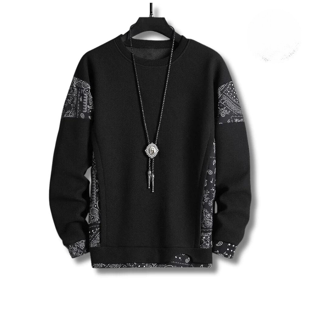 Pull Rhett élégamment patchworké