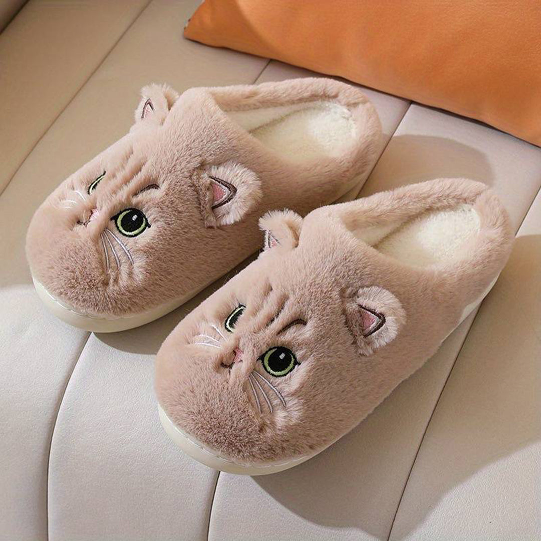 Berg-Feldt | Pantoufles douces pour femme, motif chat
