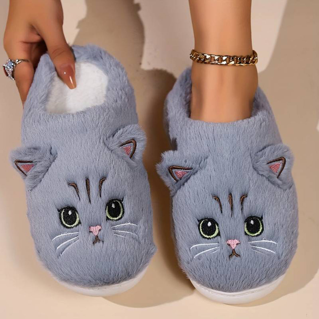 Berg-Feldt | Pantoufles douces pour femme, motif chat