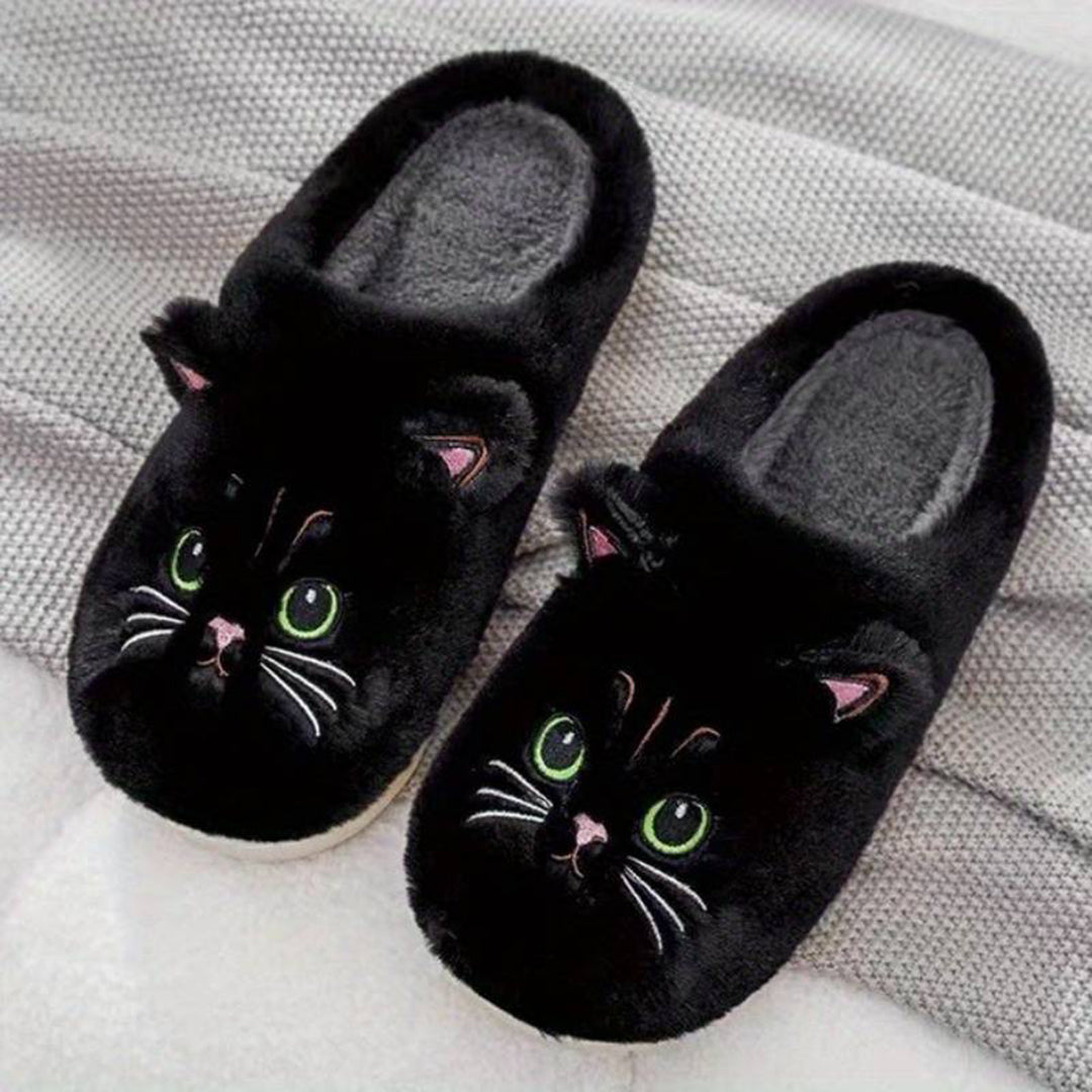Berg-Feldt | Pantoufles douces pour femme, motif chat