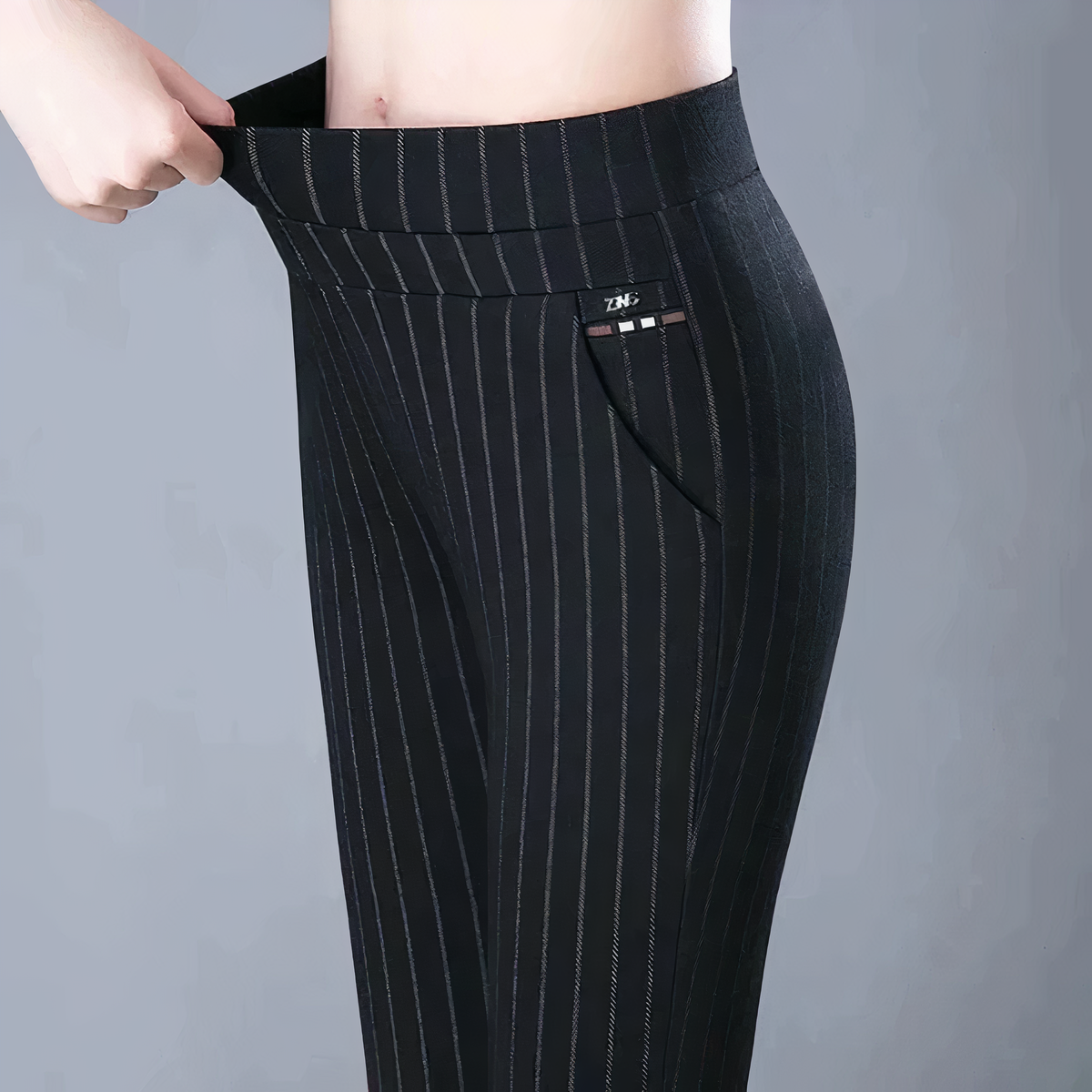 Pantalon extensible taille haute Rowan