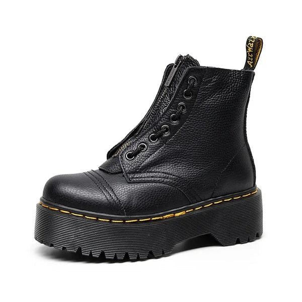 Bottes en cuir véritable Berg-Feldt Plateau