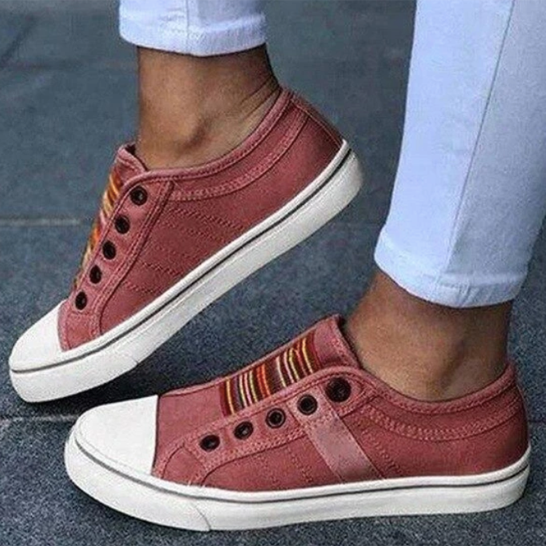 AUDREY : Baskets slip-on tendance pour un confort décontracté