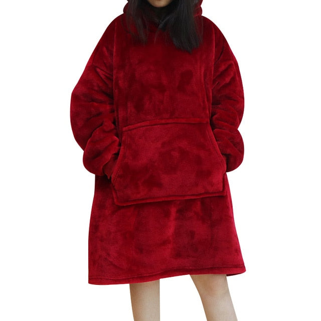 Berg-Feldt | Couverture à capuche douce en polyester Confortable et chaude